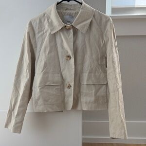 Mango Beige Linen Jacket
